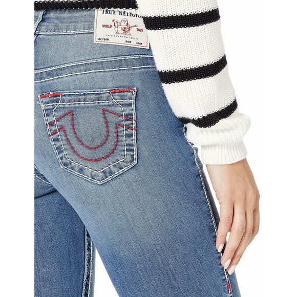 True Religion Women's Halle Big T Super Skinny Stretch Jeans in Vintage Alley